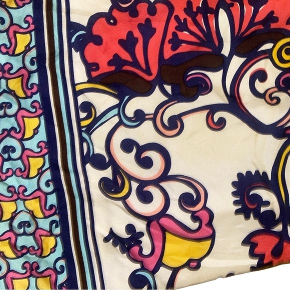 NWOT Lilly Pulitzer Coby Paisley Multicolored Print 100% Silk Skirt Size Small - Picture 4 of 9